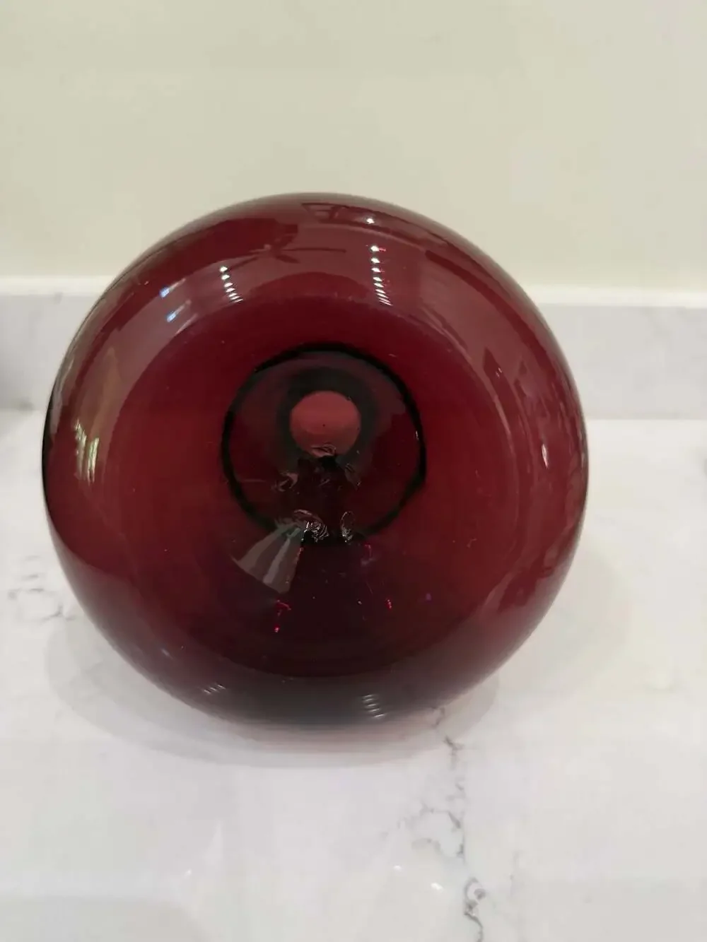 Vintage Mid-Century Handblown Amethyst Purple Glass Decanter with Stopper